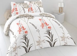 Parure housse de couette 2 places Elegant Blanc