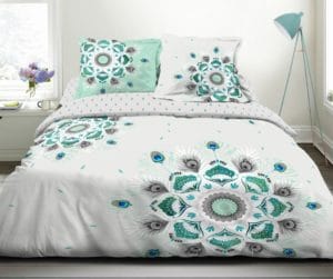 Parure Housse de couette 2 places Paon mandala