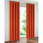 Rideau occultant uni orange