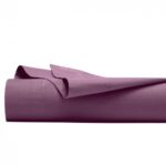 Drap plat 2 places 240x300cm 100% coton 57fils prune