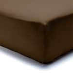 Drap  housse  100%  coton  57fils  Choco