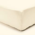 Drap  housse  100%  coton  57fils  Ecru