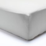 Drap  housse  100%  coton  57 fils Gris