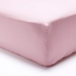 Drap housse 100%  coton 57 fils Rose