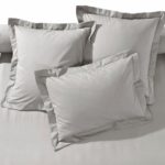 Taie d'oreiller 100% coton 57fils Gris