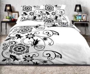 Parure Housse de couette 2 places Femina blanc