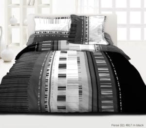 Parure housse de couette 2 places Perse Black
