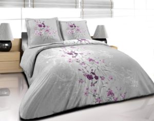 Parure Housse de couette 2 places Chic Gris