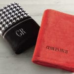 Plaid  polaire George Rech pied de poule  Noir et Blanc