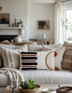Coussin décoratif en coton et orange avec pompon, apporter une touche chaleureuse et élégante à votre intérieur. Avec ce coussin décoratif en coton. Son coloris y Boir, sublime, re Ossé de touche orange s’intègre facilement à tous les styles de décoration, du bohème au contemporain, les pontons décoratifs, ajoute une finition et raffiné.