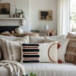 Grand coussin blanc puscha Athezza