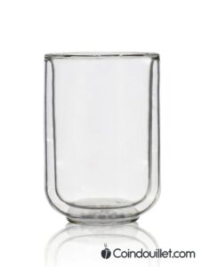 Verre double paroi transparent haut de gamme, mug isolant en verre borosilicaté